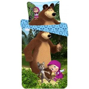 Masha and the Bear Kat Duvet cover Sengetøj 140x200+70x90cm