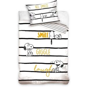 Peanuts All Smiles Reversible Cotton Snoopy Duvet Cover Set