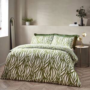 Hoem Frond Reversible Cotton Abstract Duvet Cover Set