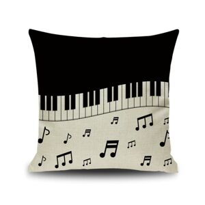 Shoppo Marte Piano Note Digital Printed Linen Pillowcase Without Pillow Core, Size: 45x45cm(2)