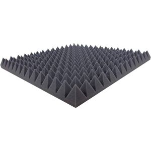 dibapur 5 Akustiske paneler - pyramideformet i akustisk skum - lydadsorbent paneler for en effektiv lydisolering, ca. 49 cm x 49 cm x 5 cm (5 items)