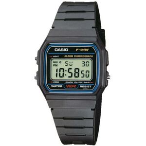 Unisex ur Casio F-91W-1YER Sort (Ø 35 mm)