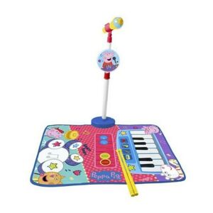 Peppa Pig Musical Toy 3 en 1 Pink Pig mat with piano and microphone stand