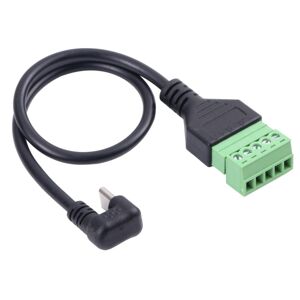 Shoppo Marte U-shaped Elbow USB-C / Type-C Male to 5 Pin Green Pluggable Terminal Solder-free Connector Cable