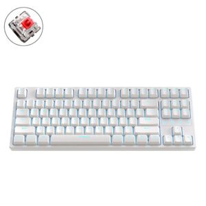 ZIYOU LANG K87 87-Keys Hot-Swappable Wired Mechanical Keyboard, Cable Length: 1.5m, Style: Red Shaft (White Ice Blue Light)