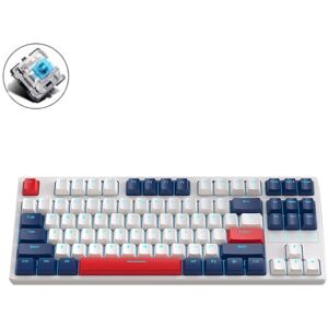 ZIYOU LANG K87 87-Keys Hot-Swappable Wired Mechanical Keyboard, Cable Length: 1.5m, Style: Green Shaft (Blue Ice Blue Light)