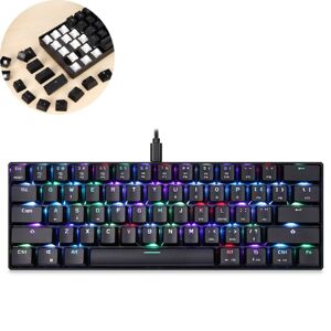 MOTOSPEED CK61 61 Keys  Wired Mechanical Keyboard RGB Backlight with 14 Lighting Effects, Cable Length: 1.5m, Colour: BOX Shaft