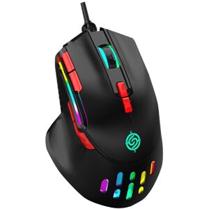 K-Snake Q15 9 Keys RGB Light Effect Wired Mechanical Mouse, Cable Length: 1.5m(Black)