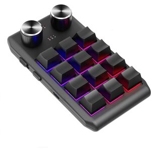 Shoppo Marte Bluetooth Wireless 12KV2 MOLD Mini Mechanical 12 Keys 2 Knob Custom Programming Keyboard(Black)