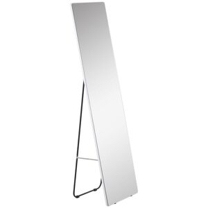 Rootz Living Rootz stående spejl - Vægspejl - Spejl i fuld længde - Toiletbordsspejl - Aluminium - Sølv - 45 cm x 37 cm x 158,5 cm