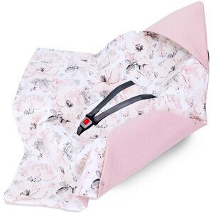 Totsy Baby Baby wrap tæppe baby autostol - tæppe barnevogn 90x90 cm universal buggy autostol baby tæppe helårs tæppe med vaffel pique bomuld wild rose dirty pink