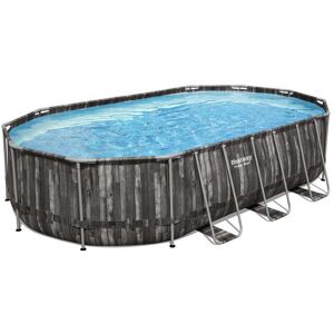 Bestway 5611R swimmingpool til over jorden Indrammet pool Oval 20241 L Træ