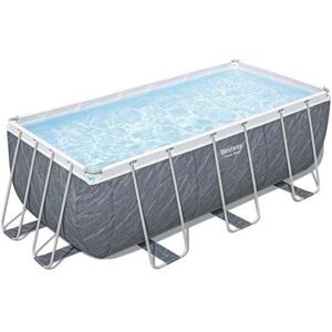 Bestway Rektangulær Stålramme Over Jorden Pool Power Steel Stone 412x201x122 Cm  8124 Liters