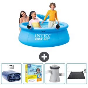 Intex rund oppustelig let sæt swimmingpool - 183 x 51 cm - Blå - Hval - Inkluderet tilbehør CB11