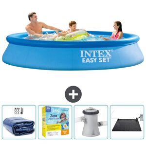 Intex rund oppustelig let sæt swimmingpool - 305 x 61 cm - blå - inkluderet tilbehør CB11