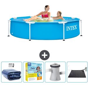 Intex Round Frame Swimming Pool - 244 x 51 cm - Blå - Inkluderet tilbehør CB11