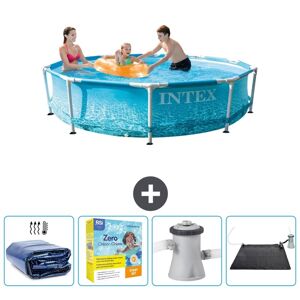 Intex Round Frame Swimming Pool - 305 x 76 cm - Vandprint - Inkluderet tilbehør CB11
