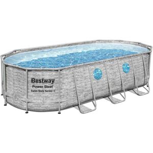 Bestway Oval Rørformet Pool 56716 Power Steel Swim Vista 549x274x122cm  13430 Liters