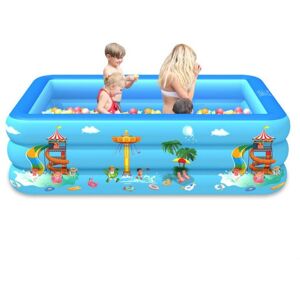 Shoppo Marte Household Indoor and Outdoor Amusement Park Pattern Children Square Inflatable Swimming Pool, Size:150 x 110 x 50cm