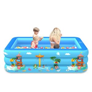 Shoppo Marte Household Indoor and Outdoor Amusement Park Pattern Children Square Inflatable Swimming Pool, Size:130 x 85 x 50cm