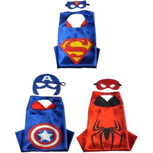 Marvel 'Avengers' 3-PACK Unisex Barn mantlar/ögonmasker