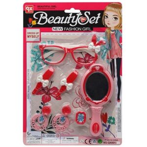 BigBuy Kids dress up jewellery set with glasses clips rings mirror and earrings