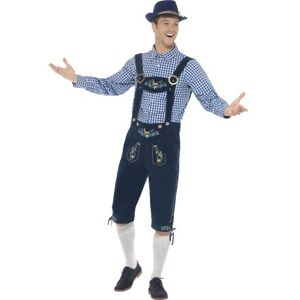 Oktoberfest Traditionel Dragt Blå Deluxe