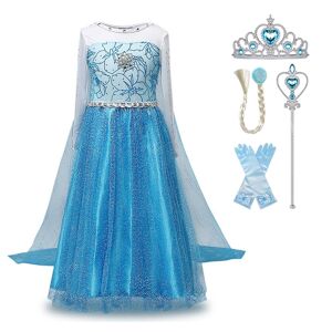 BayOne Elsa prinser kjole kjole handsker handsker trold højre krone fletning