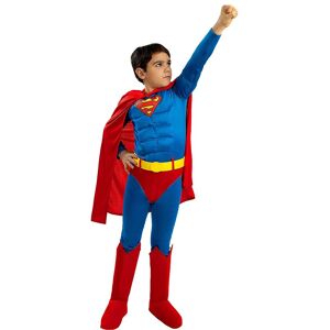 Funiglobal Funidelia   Deluxe Superman Kostume OFFICIELLE til drenge ▶ Man of Steel, Superhelte, DC Comics, Justice League - Multifarvet