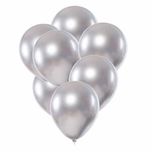 Megabilligt 50-pack balloner sølv metallisk fest fødselsdag 26cm
