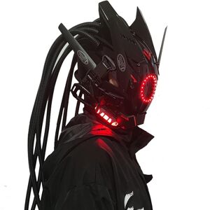 BayOne Techwear cyberpunk cosplay maske LED