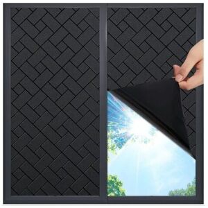 INF Black Grid Pattern Privacy Window Film