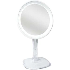 UNIQ HALO genopladelig LED makeup spejl med 10x forstørrelse - Hvid