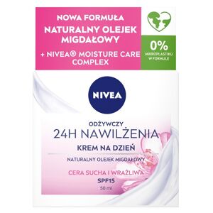 Nivea 24H fugtgivende nærende dagcreme til tør og følsom hud SPF15 50ml