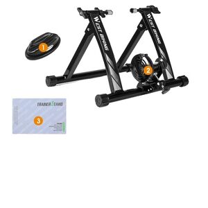 SupplySwap Indendørs cykeltræner, magnetisk modstand, kompatibel med 26-28 tommer cykler., Kvalitet Sort