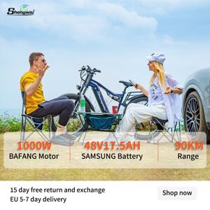 Voksen elektrisk cykel mountainbike, 1000W BAFANG motor, 26 * 3.0 fedt dæk MX03 Shengmilo