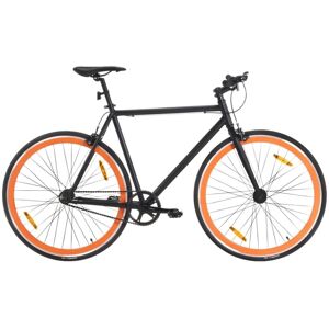 vidaXL cykel 1 gear 700c 59 cm sort og orange