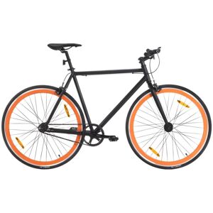 vidaXL cykel 1 gear 700c 55 cm sort og orange