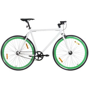 vidaXL cykel 1 gear 700c 59 cm hvid og grøn