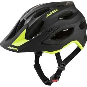 ALPINA CARAPAX 2.0 cykelhjelm sort-neon gul mat 57-62