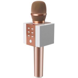 INF Karaoke mikrofon med Bluetooth-højttaler 5W - Rosagold - gratis fragt