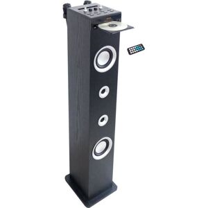 Inovalley HP49CD - Bluetooth ljudtorn - CD-spelare och karaokefunktion - 100W - FM-radio - USB-port - Aux-ingång - Svart