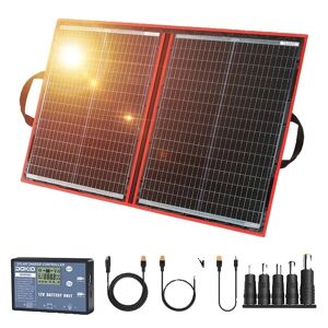 SupplySwap Solcellepanel sæt, foldbart design, bærbart til både/udendørs camping, 80W sæt