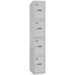 Locker Simon Rack Metal Light grey 4 compartments (180 x 30 x 50 cm)