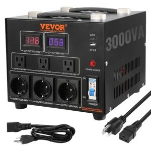 VEVOR 3000W Spændingsomformer Transformer Step Up/Down 220V-110V /110V-220V CE