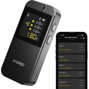 Nördic FNIRSI 135ft Laser Distance Meter, m/ft/in Unit Switching, Measure Distance, Area, Volume and Pythagoras, Bluetooth APP, Type-C Rechargeable