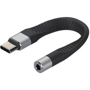 NÖRDIC kort fladkabel 14 cm USB-C til 3,5 mm lydadapter DAC USB-C hovedtelefonadapter