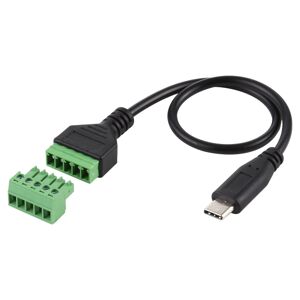 Shoppo Marte USB-C / Type-C Male to 5 Pin Pluggable Terminals Solder-free USB Connector Solderless Connection Adapter Cable, Length: 30cm