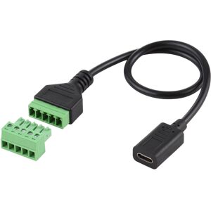 Shoppo Marte USB-C / Type-C Female to 5 Pin Pluggable Terminals Solder-free USB Connector Solderless Connection Adapter Cable, Length: 30cm