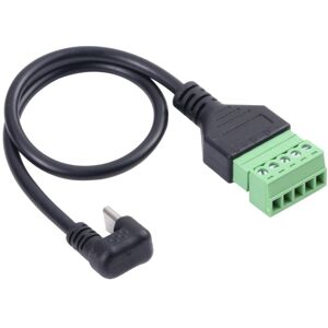 Shoppo Marte U-shaped Elbow USB-C / Type-C Male to 5 Pin Green Pluggable Terminal Solder-free Connector Cable